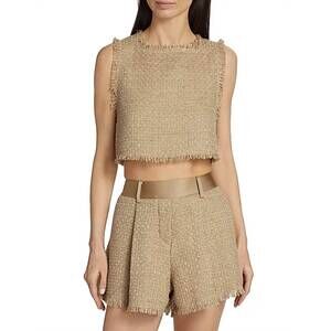 NEW THE FEMM megan high waist short in beige